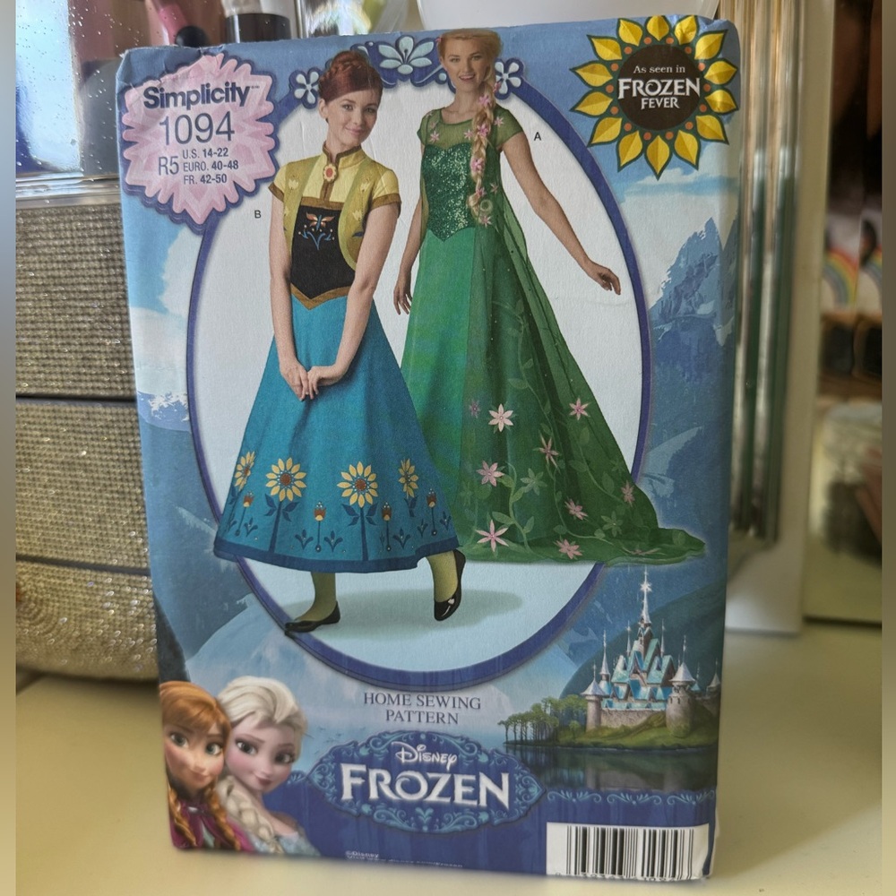 Simplicity 1094 Frozen Fever Sewing Pattern Women Plus Size Anna Elsa Costume